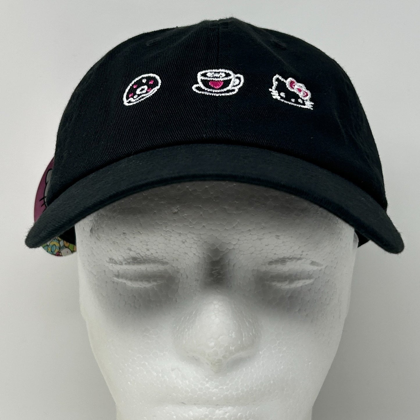 Hello Kitty Cafe Dad Hat Baseball Cap Las Vegas Sanrio 6 Panel Strapback Black