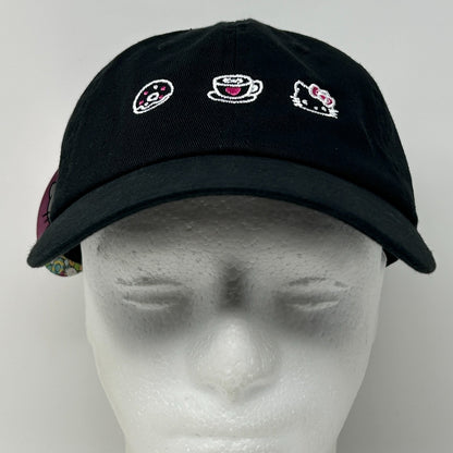 Hello Kitty Cafe Dad Hat Baseball Cap Las Vegas Sanrio 6 Panel Strapback Black