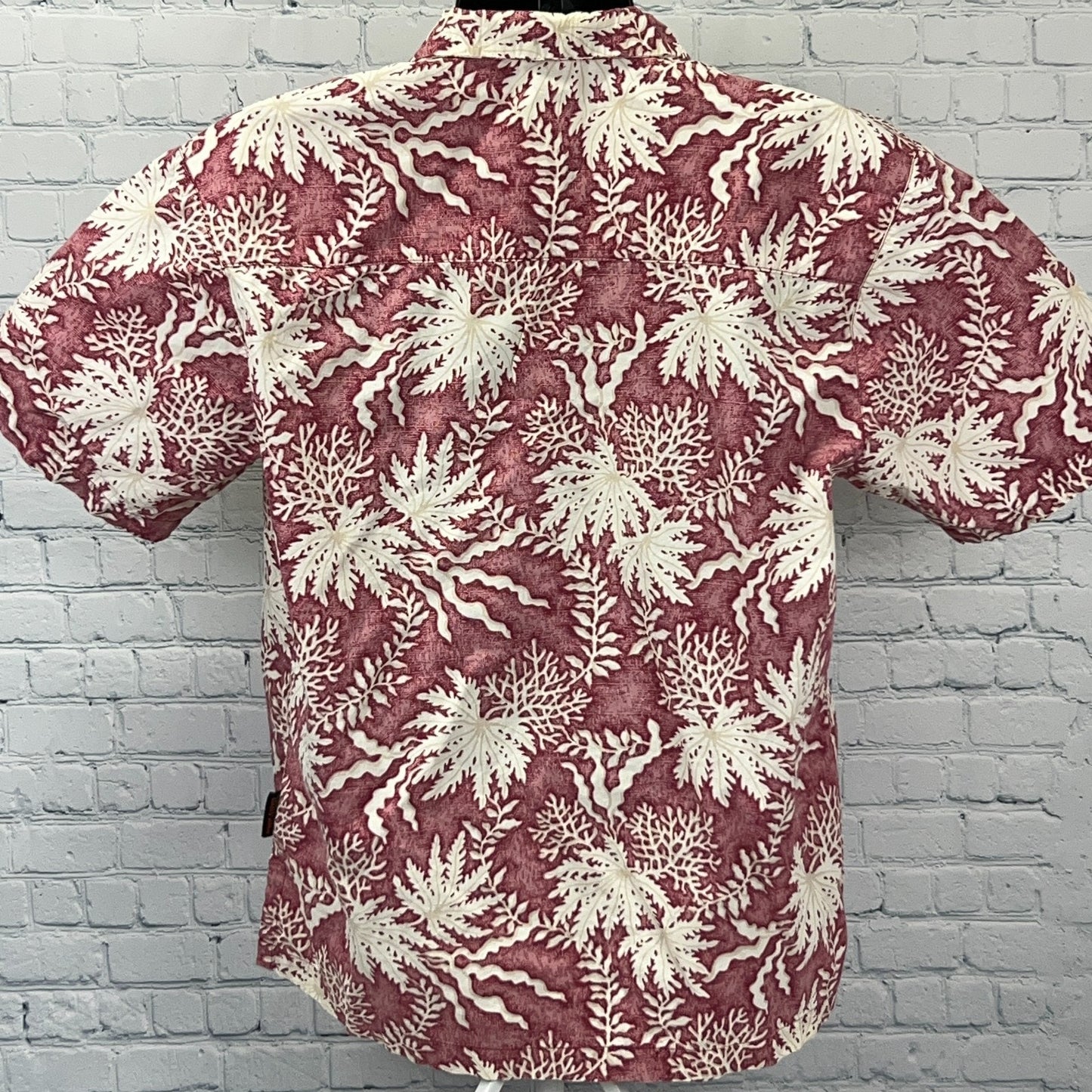 Vintage Vans Triple Crown of Surfing Hawaiian Button Front Shirt Red M Medium