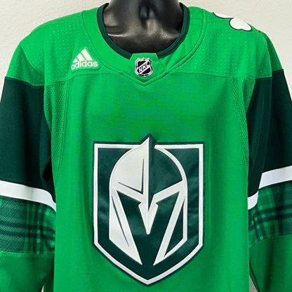 Las Vegas Golden Knights Jersey St Patricks Day Warm Up Hockey Adidas Green 50