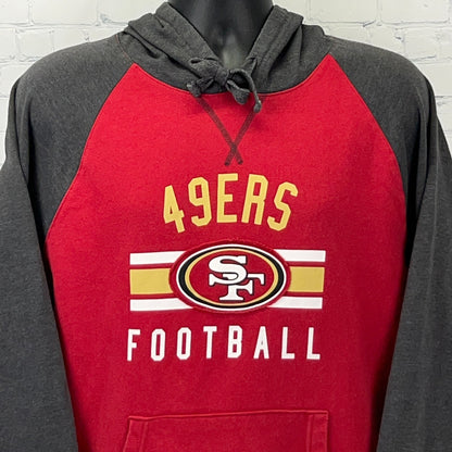 San Francisco 49ers Hoodie L Large Red Hooded Sweatshirt Pocket NFL Team Apparel