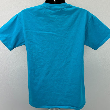 Vintage 90s Bellagio Casino Las Vegas T Shirt Hotel Gambling USA Blue L Large