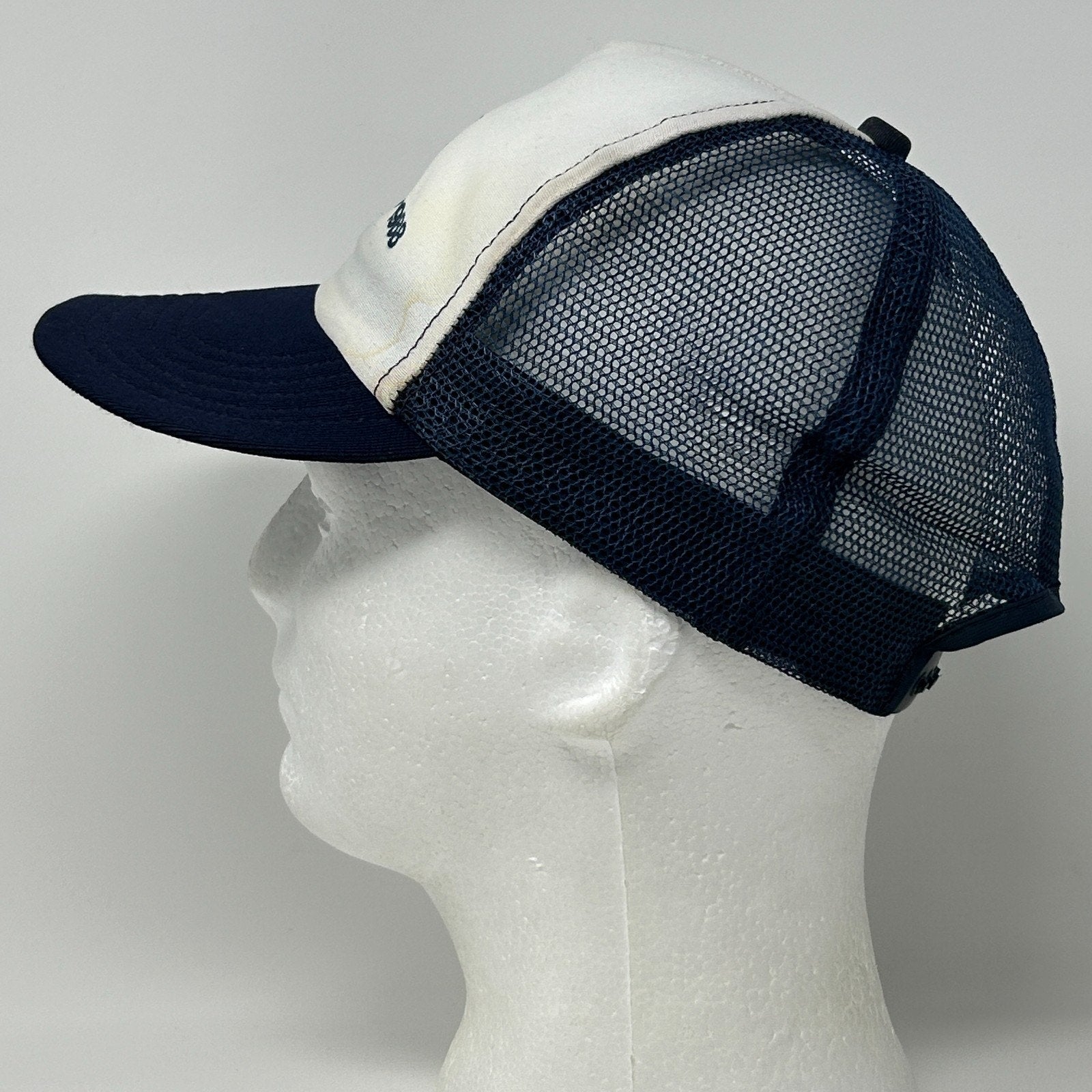 Vintage 80s CWA Communications Workers Trucker Hat Baseball Cap Snapback Blue - Neon Vintage