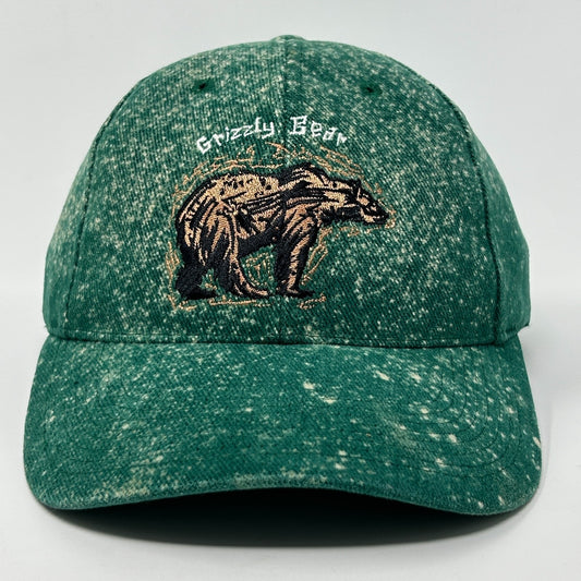 Grizzly Bear Disneys California Adventure Hat Baseball Cap Strapback Green