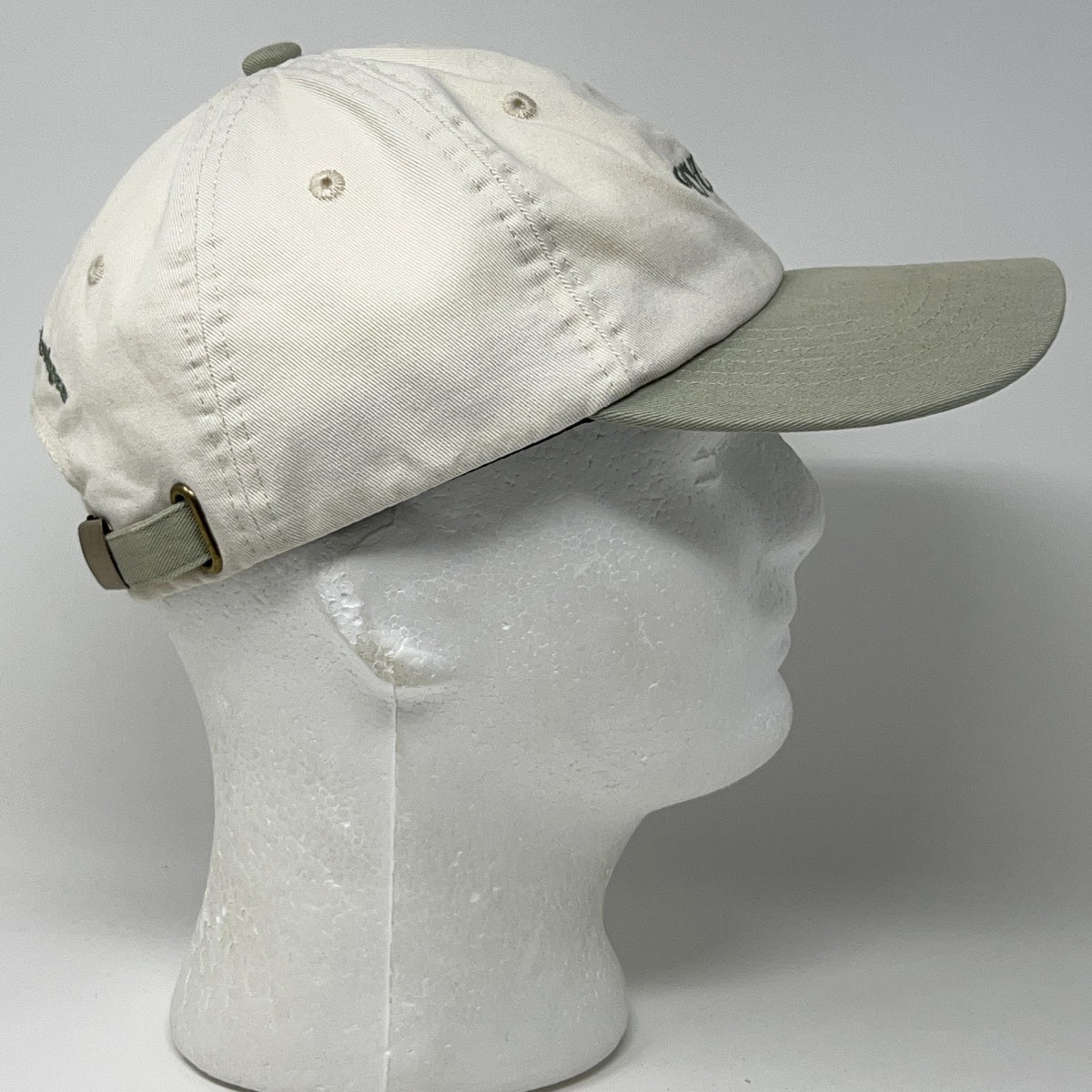 NYON New York Or Nowhere Hat Baseball Cap Dad Strapback Cream Green Embroidered