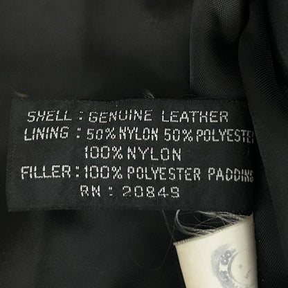 Vintage 90s Snoopy Peanuts Leather Bomber Jacket American Toons Black L Large