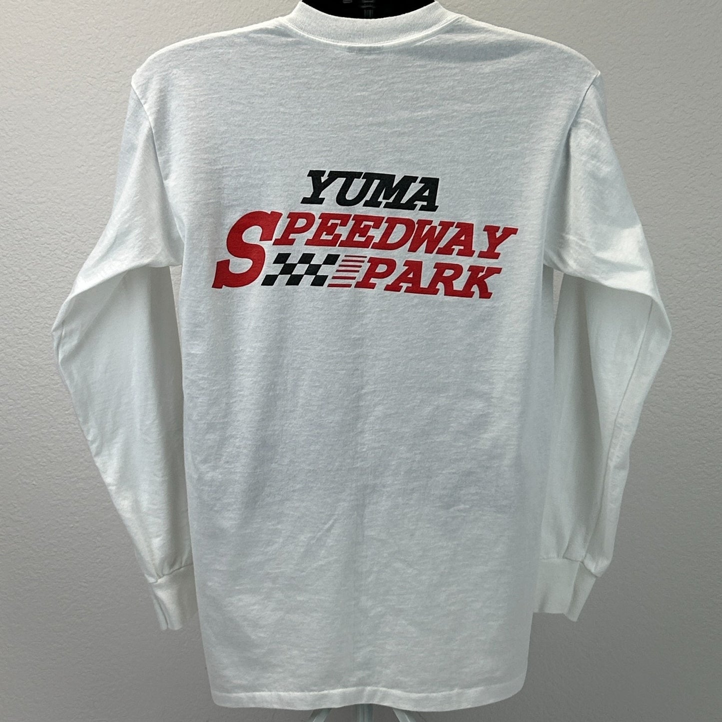 Vintage 90s Yuma Speedway Park T Shirt Cocopah Arizona Race Track White M Medium
