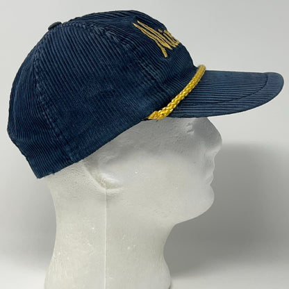 Vintage 90s Missouri Tigers Hat Baseball Cap University Corduroy Snapback Blue