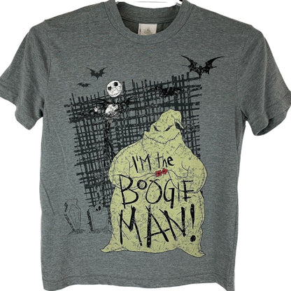 Camiseta Oogie Boogie mediana Pesadilla antes de Navidad Disney Tee para hombre gris