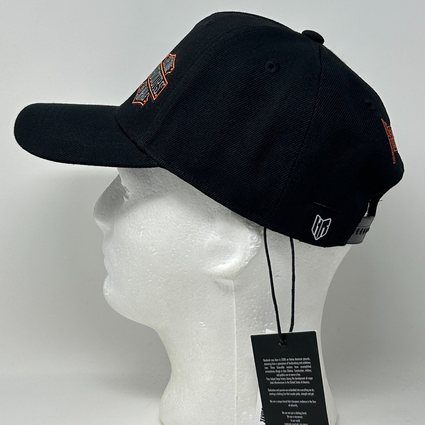Headrush Brand Fortune Favors the Brave Hat Baseball Cap MMA Snapback Black - Neon Vintage