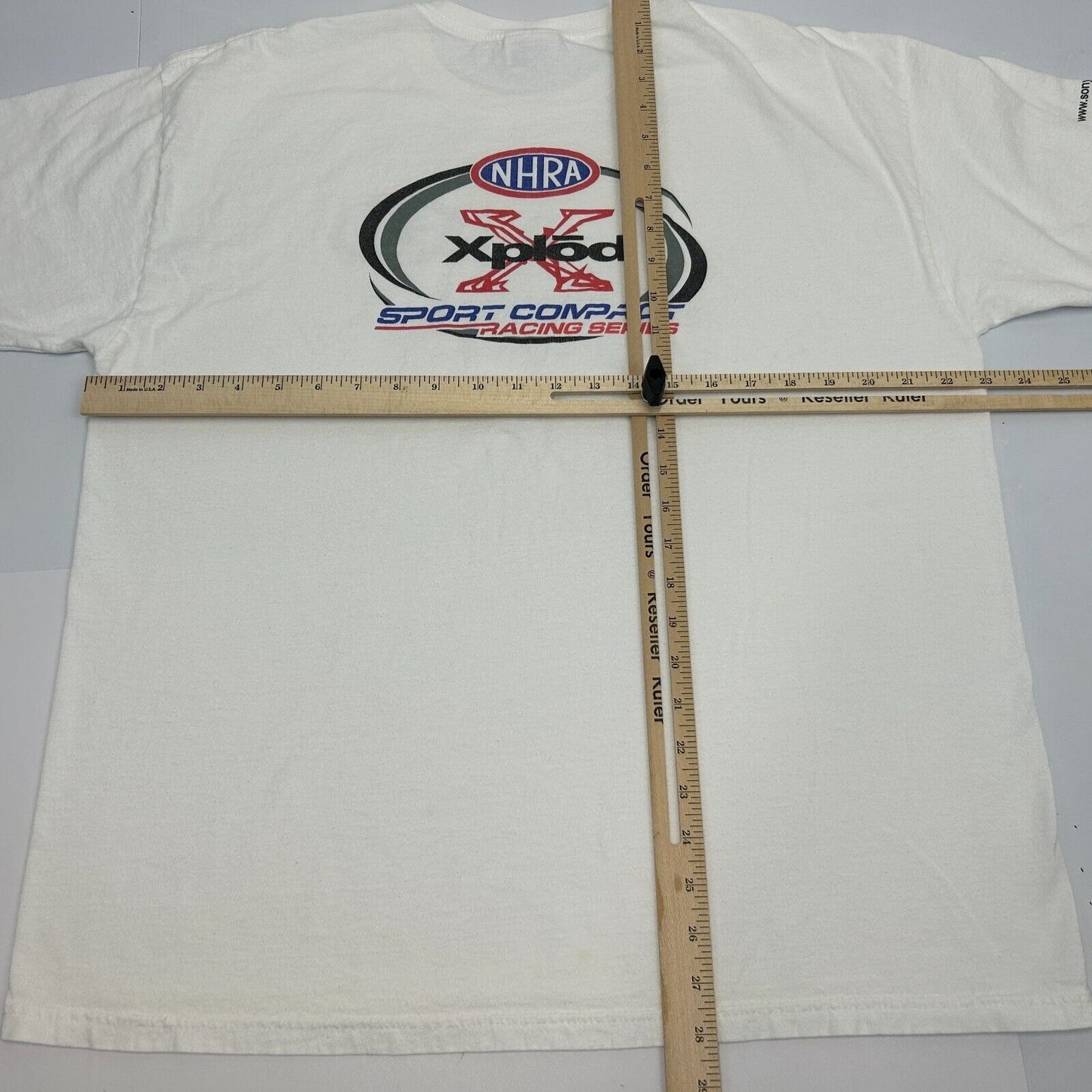 Vintage NHRA Xplod Sport Compact Racing Series T Shirt Mens X-Large Sony White