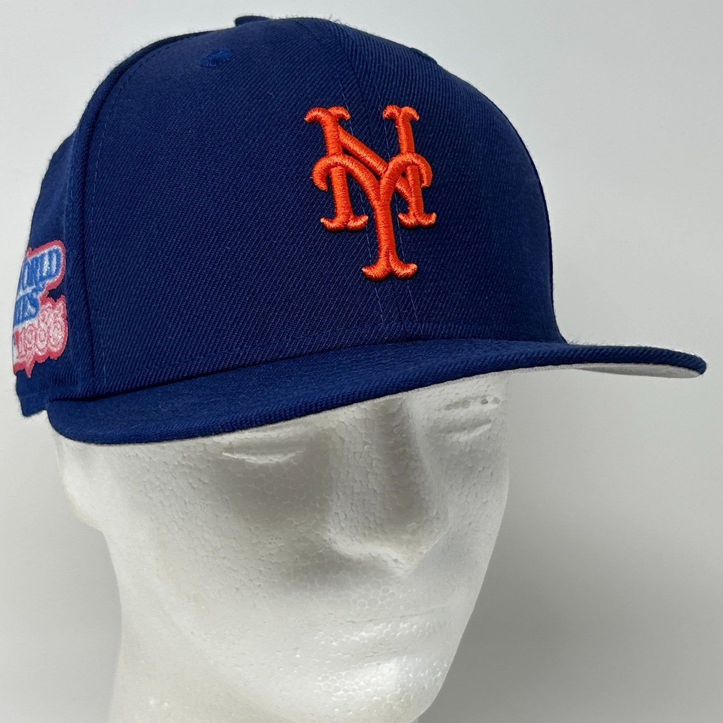 New York NY Mets 1986 WS Hat Baseball Cap Swarovski New Era Blue Fitted 7 1/2