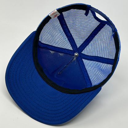 Vintage 80s Kansas City KC Royals Trucker Hat Baseball Cap Mesh Snapback Blue