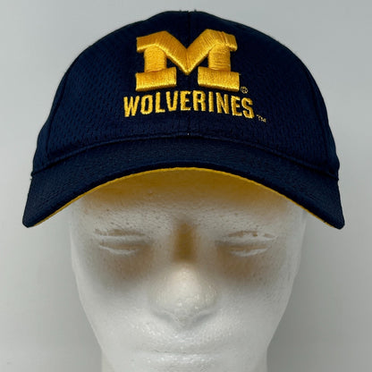 Michigan Wolverines Hat Cap University Starter Strapback Blue Jersey Mesh NCAA