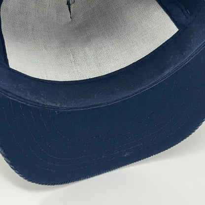 Vintage 90s Notre Dame Fighting Irish Hat Baseball Cap Corduroy Snapback Blue