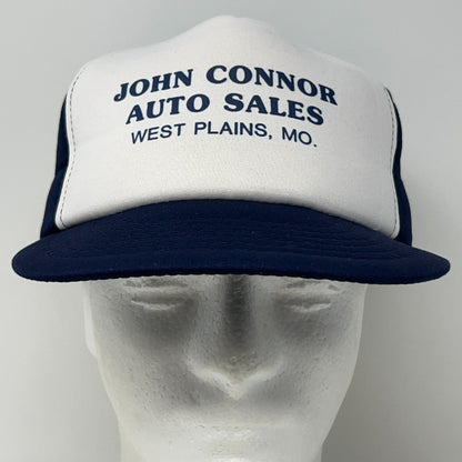 หมวกเบสบอลทรงหมวกคนขับรถโฟม วินเทจยุค 80s John Connor Auto Sales West Plains รัฐมิสซูรี