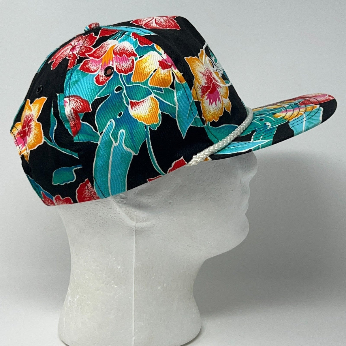 Vintage Peterbilt Trucks Trucker Floral Hawaiian Rope Snapback Baseball Hat Cap