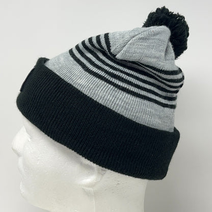 Volcom Cuffed Pom Pom Powder Beanie Toque Winter Hat Gray Snowboarding Skater