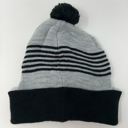 Volcom Cuffed Pom Pom Powder Beanie Toque Winter Hat Gray Snowboarding Skater