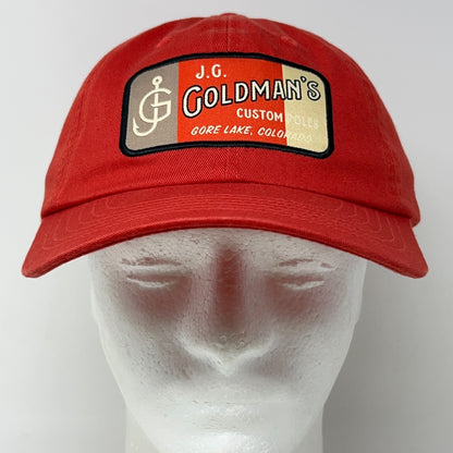 JG Goldmans Custom Poles Dad Hat Baseball Cap Fishing Colorado Strapback Orange