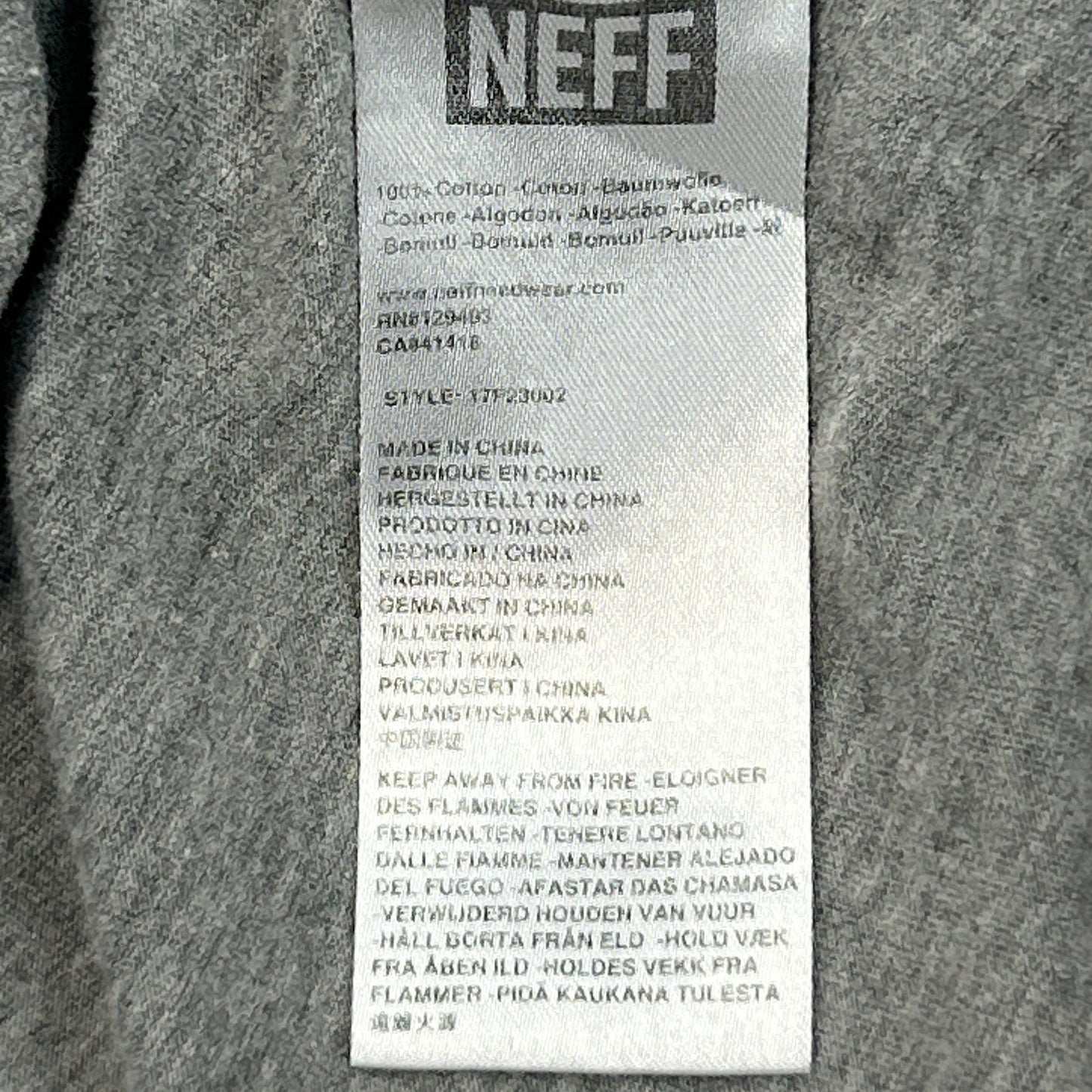Neff Hooded T Shirt Mens S Small Gray Camouflage Hoodie Long Sleeve Pockets