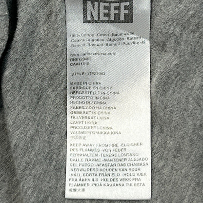 Neff Hooded T Shirt Mens S Small Gray Camouflage Hoodie Long Sleeve Pockets
