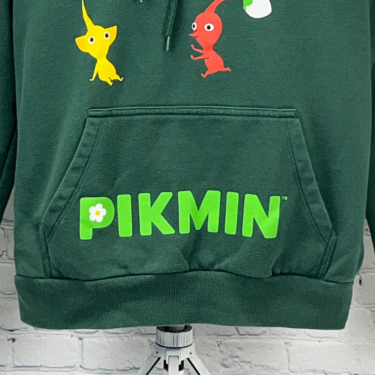 Nintendo Pikmin Logo Character Hoodie Sweatshirt S Small Green Hot Topic Gaming