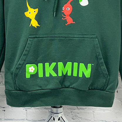 Nintendo Pikmin Logo Character Hoodie Sweatshirt S Small Green Hot Topic Gaming