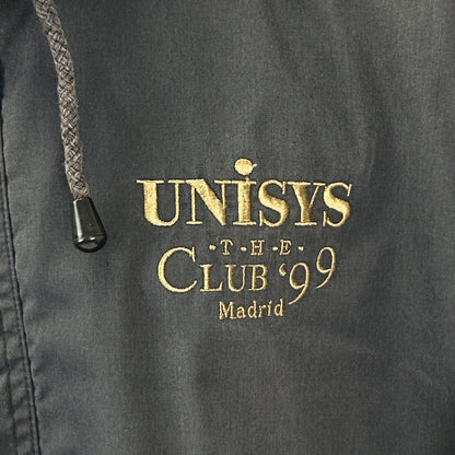Vintage 90s Unisys The Club 99 Madrid Jacket IT Technology Tech Black XL X-Large