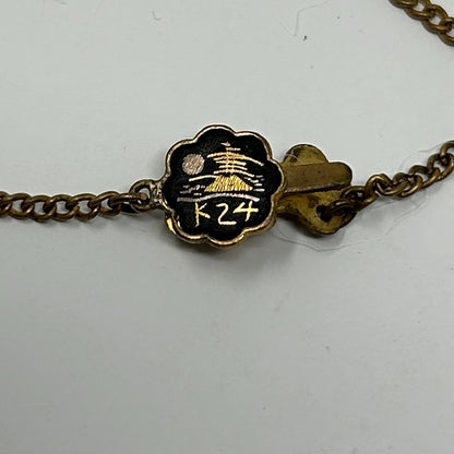 Vintage K24 Japanese Damascene Butterfly Jewelry Set Necklace Bracelet Earrings