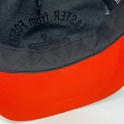 Vintage 80s Faster From LB Foster Trucker Hat Baseball Cap 3 Stripe USA Black