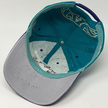Vintage Taz Tasmanian Devil Teal Purple Snapback Hat Baseball Cap Looney Tunes