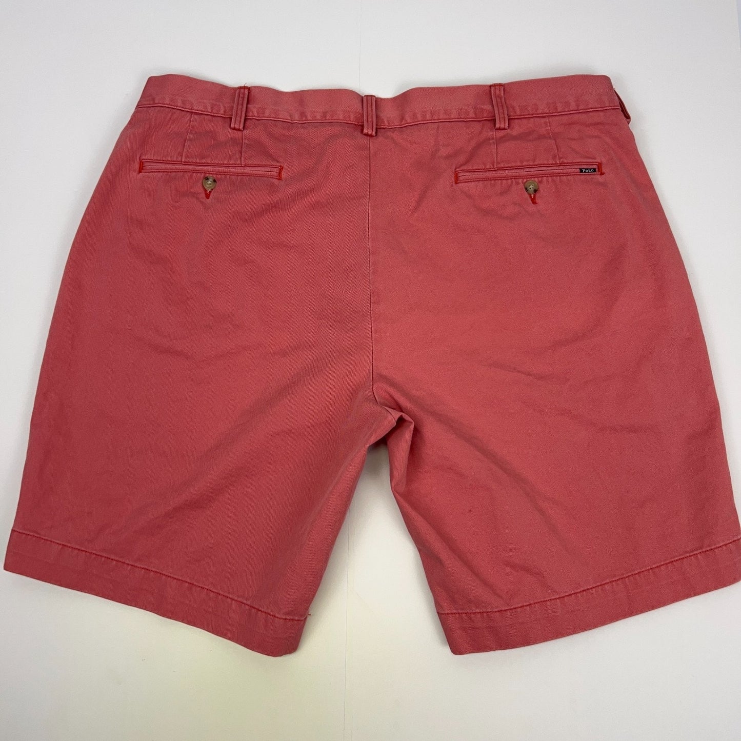 Ralph Lauren Polo Chino Shorts Pink Classic Fit Cotton Pockets Mens Size 40