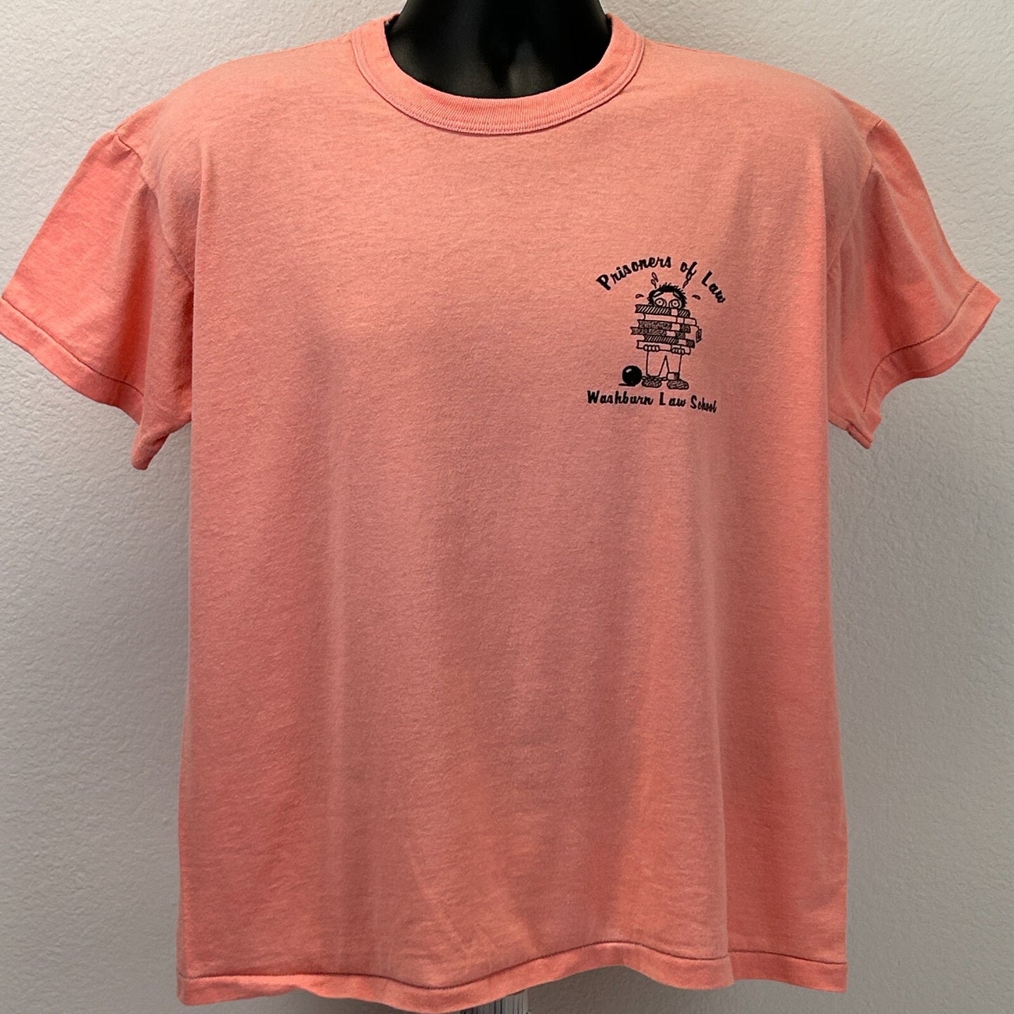 Vintage 90s Washburn Law School T Shirt Mens L Large Orange University Lawyer