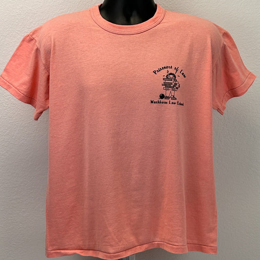 Vintage 90s Washburn Law School T Shirt Orange University Lawyer Unisex L Large