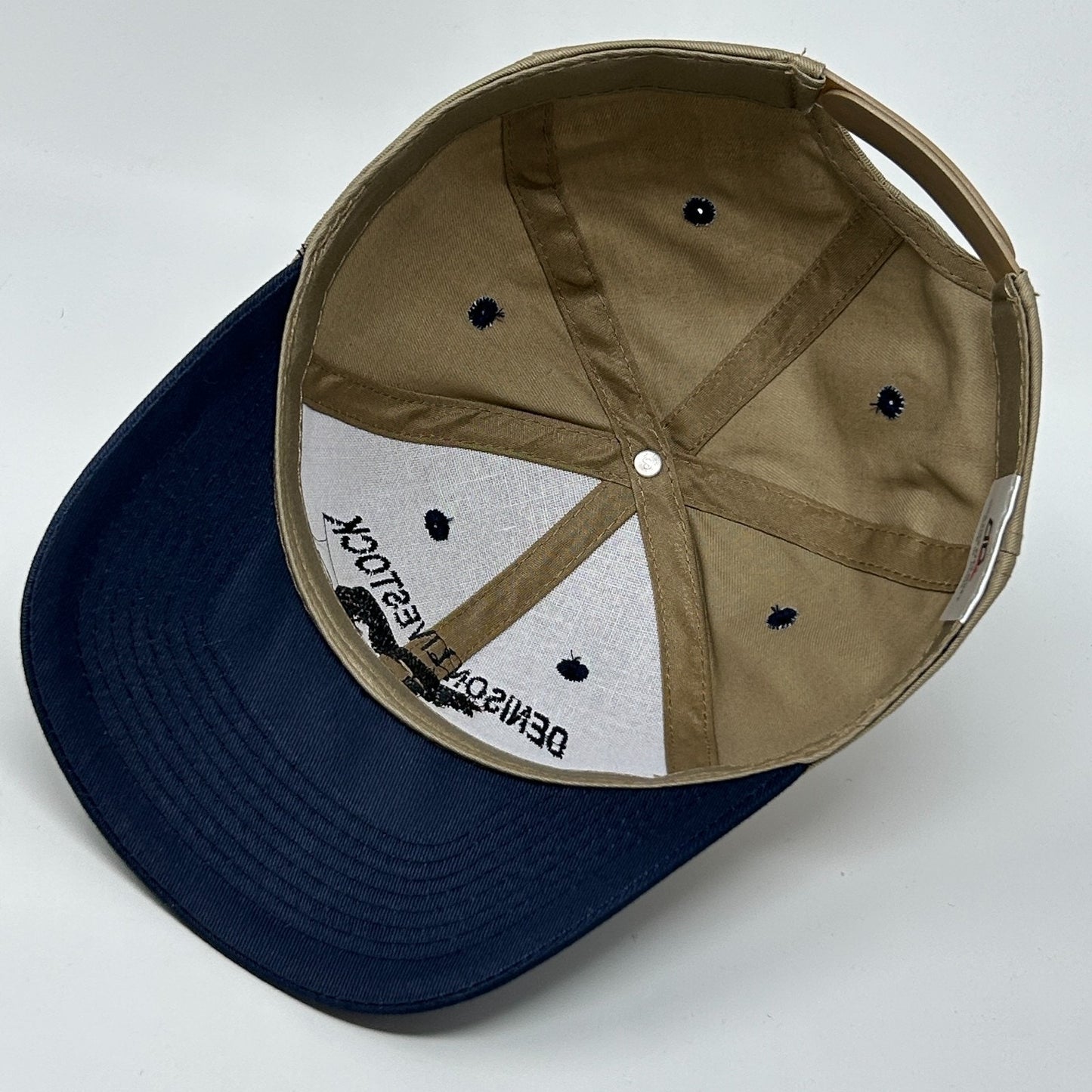 Vintage 90s Denison Livestock Auction Hat Baseball Cap Iowa Bulls Snapback Beige