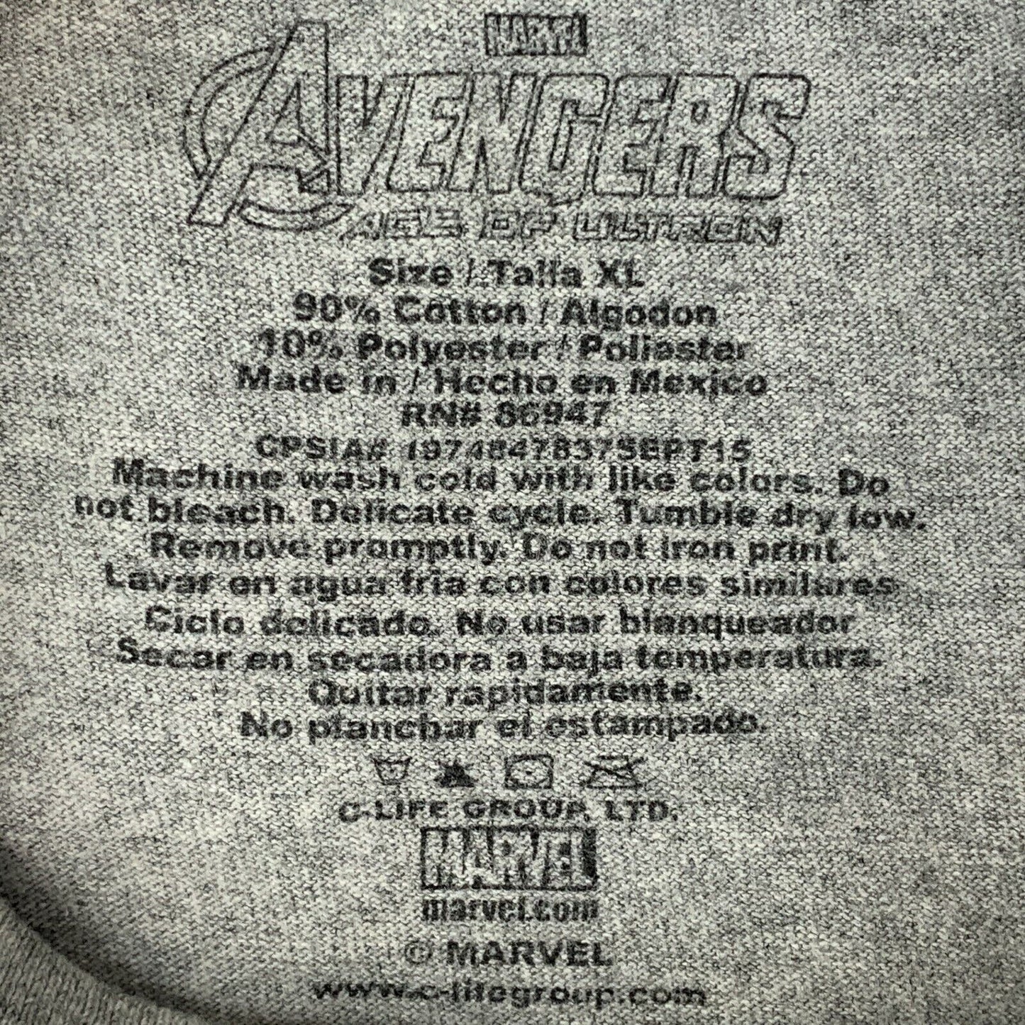 Marvel Comics Avengers T Shirt Hulk Captain America Thor Iron Man Comic Book XL
