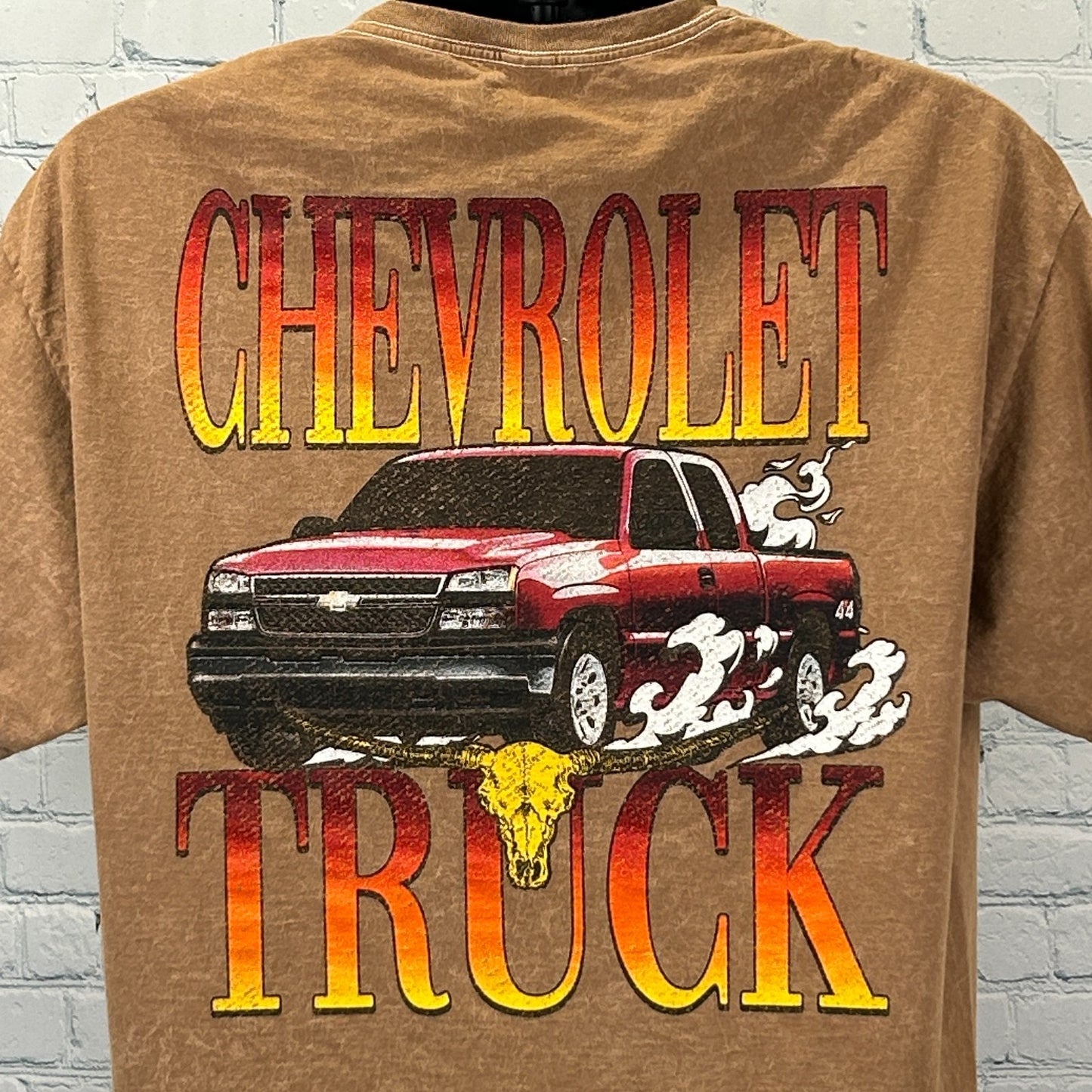 Chevrolet Silverado Pickup Truck T Shirt Chemistry GM Official Brown L Large
