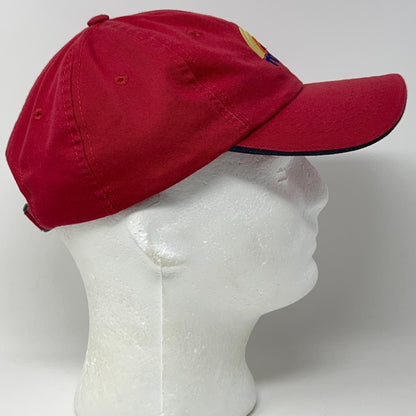 NBC Today Show Rainbow Logo Dad Hat Red Strapback Baseball Cap Adult Adjustable