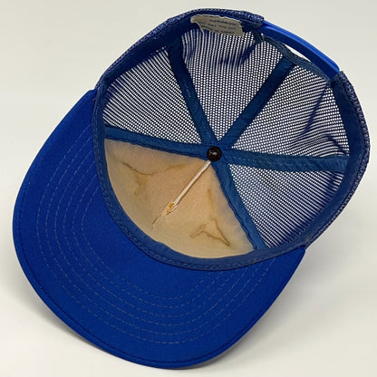 Vintage 80s Guffey Trucking Trucker Hat Baseball Cap Blue Missouri Snapback
