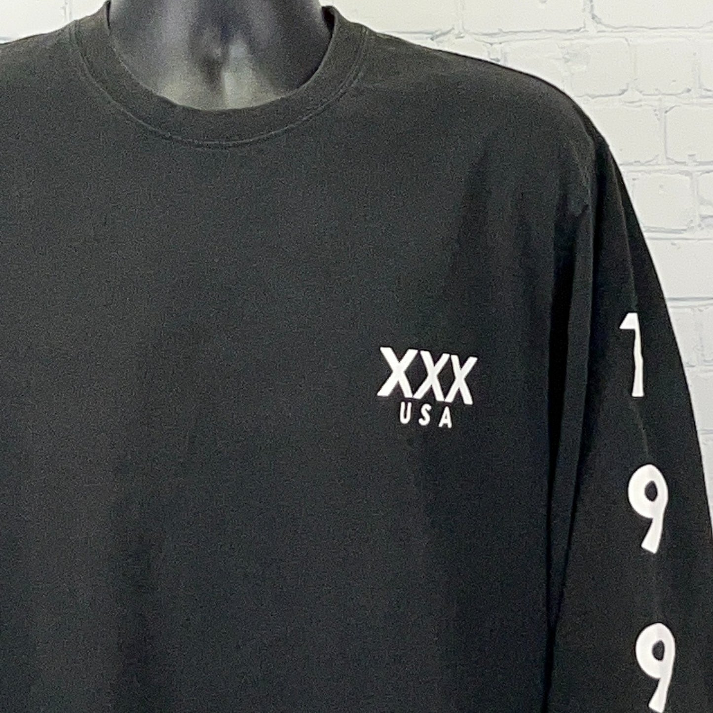10.Deep 1X.DXXP XXX USA 1995 T Shirt Streetwear Long Sleeve Black Tee XL X-Large