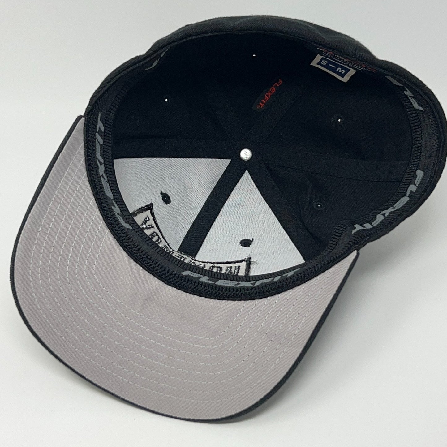 Homeboy Industries Hat Baseball Cap 6 Panel Black On Black FlexFit S-M