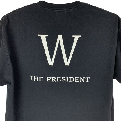 Camiseta vintage del presidente George W. Bush XXL, política republicana, años 90, para hombre, color negro