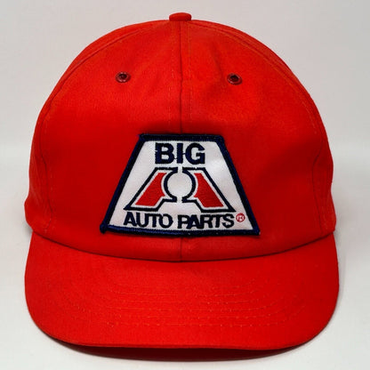 Gorra de béisbol estilo camionero vintage Big A Auto Parts, años 80, snapback, naranja, seis paneles