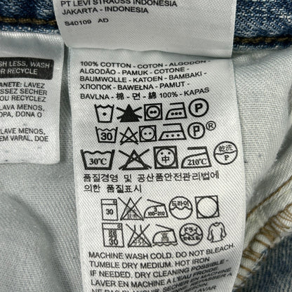 Levis 514 Straight Fit Jeans Distressed Levi Strauss Denim Blue Mens 32x32