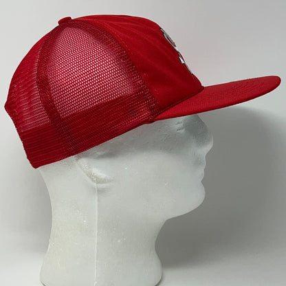 Vintage 80s St Louis Cardinals Trucker Hat Baseball Cap Amoco Oil Snapback Red