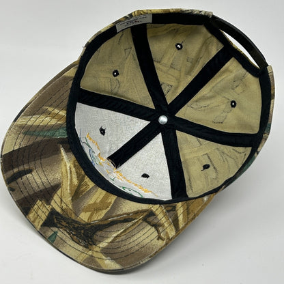 Vintage 90s Ducks Unlimited Hat Baseball Cap Waterfowl Camouflage Snapback Beige