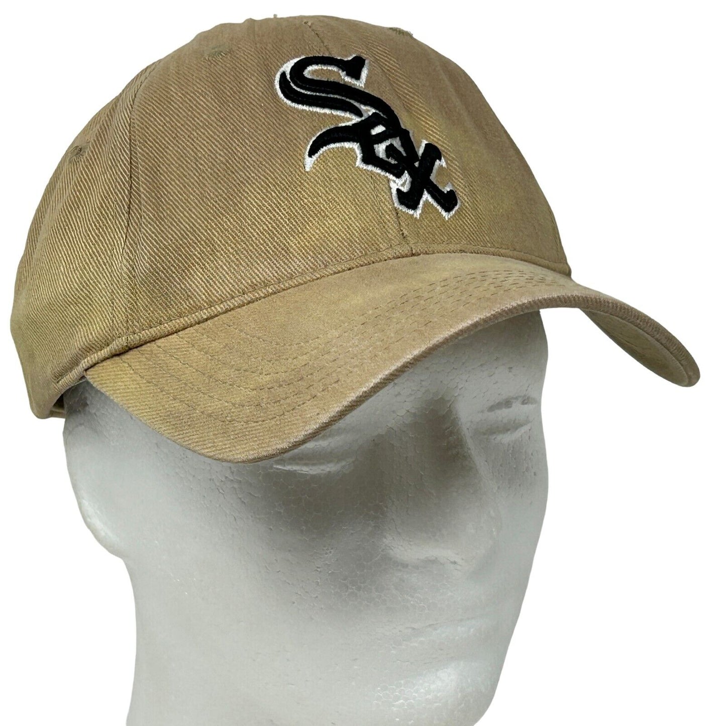 Chicago White Sox Hat Beige MLB Six Panel Strapback Baseball Cap