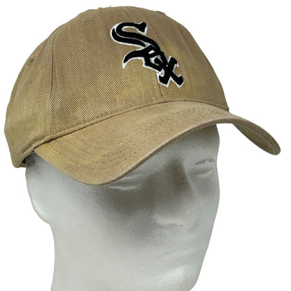 Chicago White Sox Hat Beige MLB Six Panel Strapback Baseball Cap