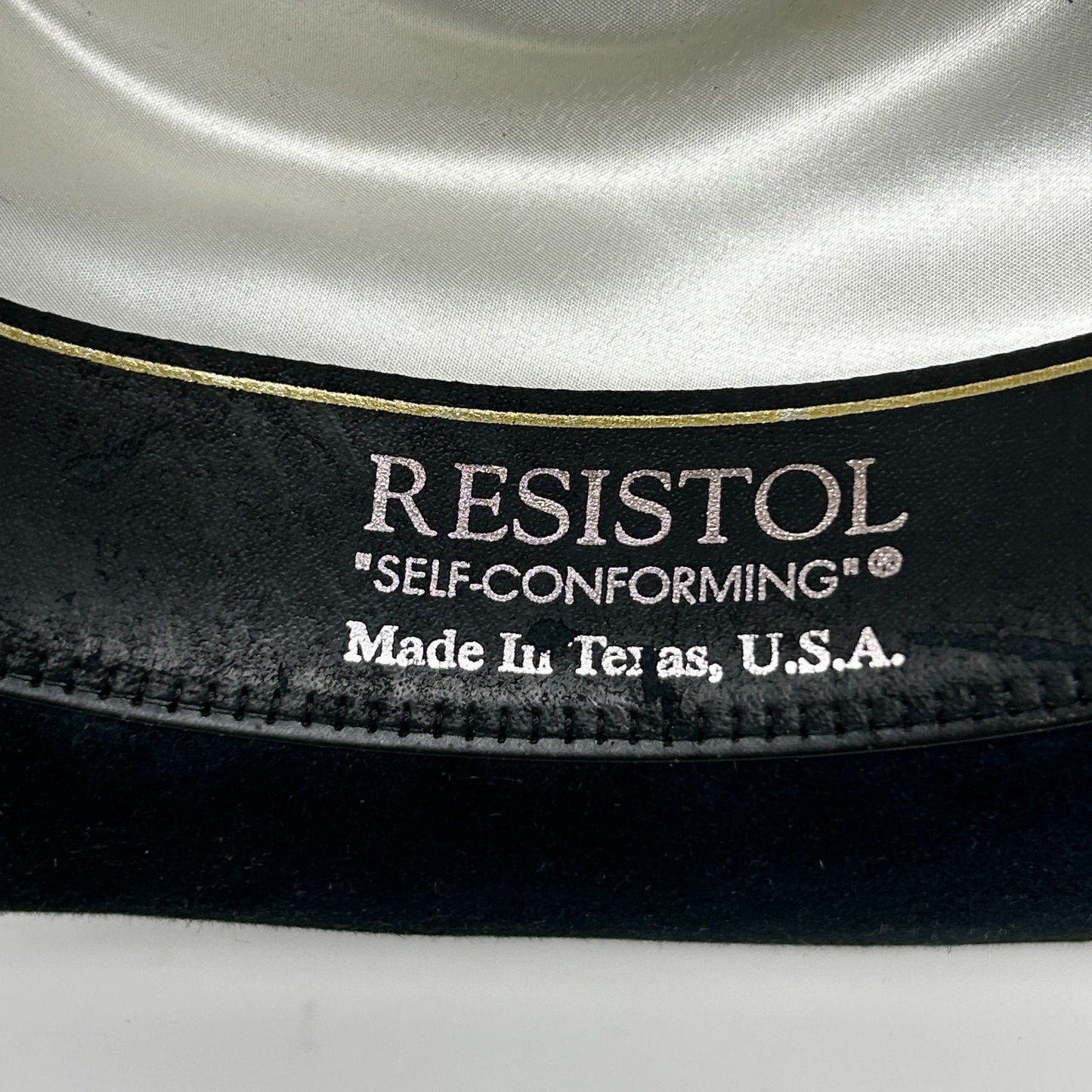 Resistol 6X Beaver Cowboy Hat Western CSCOLE 4 Inch Brim Long Oval Black 7 1/4